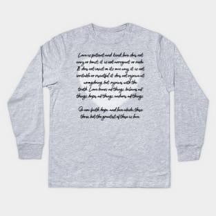 1 Corinthians 13 Love is Kids Long Sleeve T-Shirt